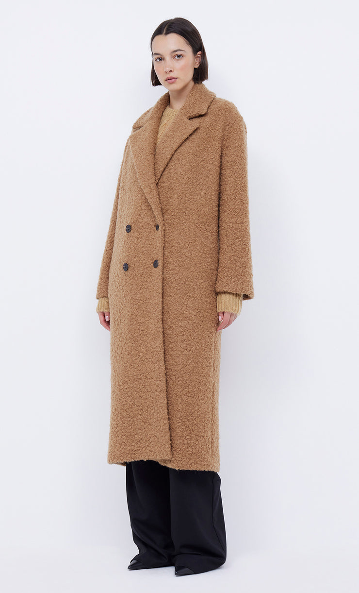 Cheyenne Longline Coat in Caramel by Bec + Bridge