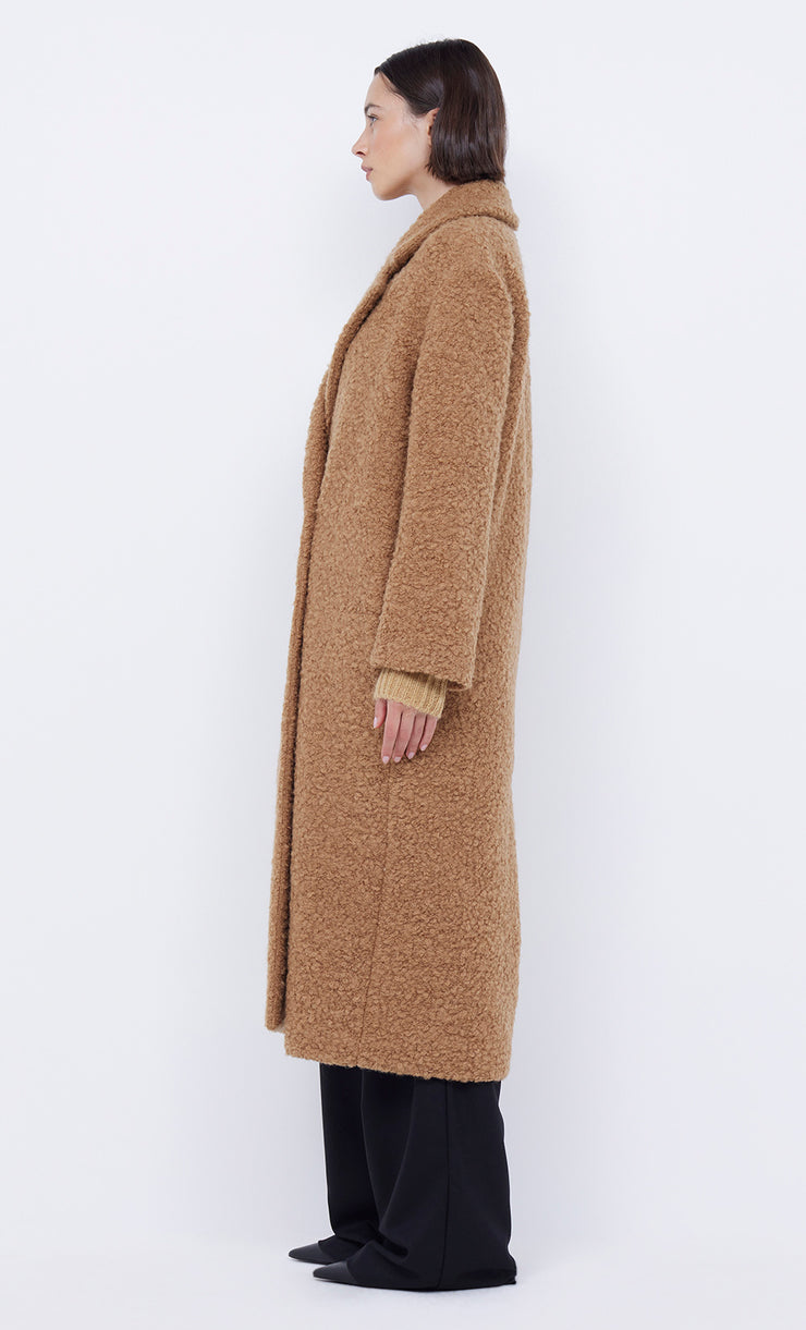 Cheyenne Longline Coat in Caramel by Bec + Bridge