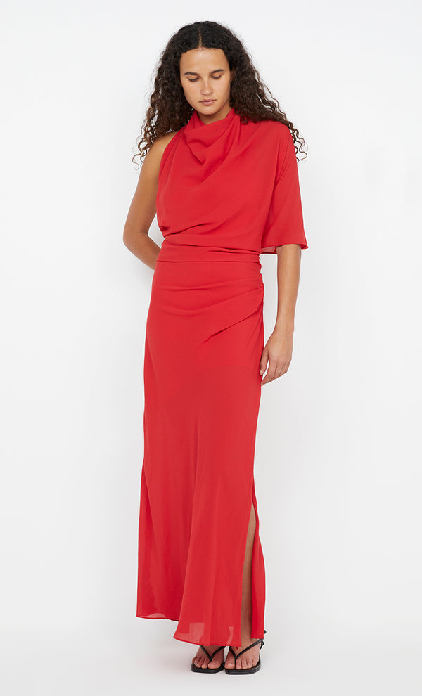 Clarice Drape Dress in Rouge by Bec + Bridge