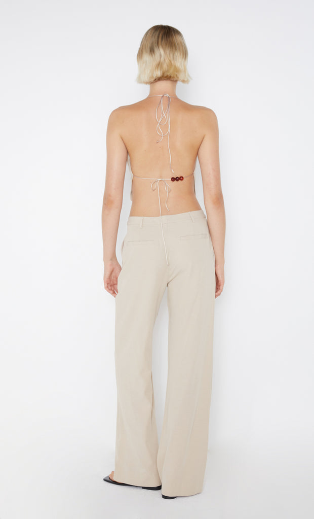 Desiree Halter Top with Beads in Sand by Bec + Bridge