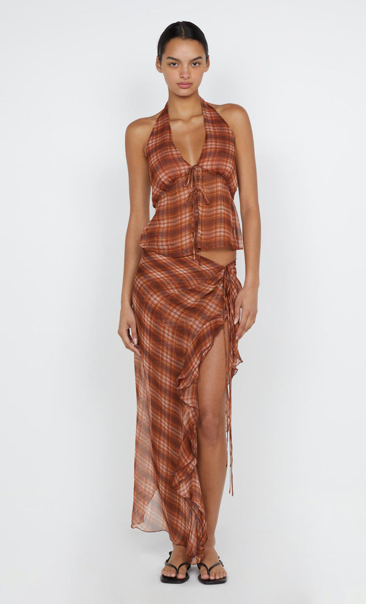 Devi Halter Top in Desert Check by Bec + Bridge