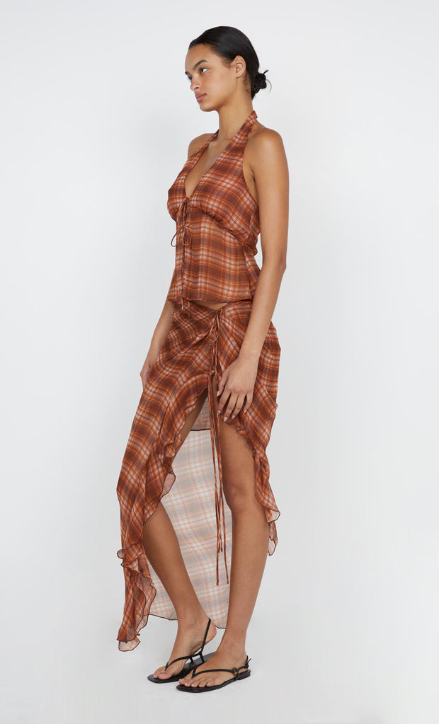 Devi Halter Top in Desert Check by Bec + Bridge