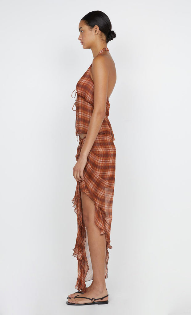 Devi Halter Top in Desert Check by Bec + Bridge