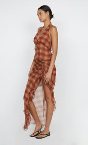 Devi Sarong Skirt in Desert Check for Bec +Bridge