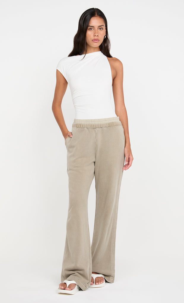 JORJA DOUBLE WAISTBAND PANT - TAUPE