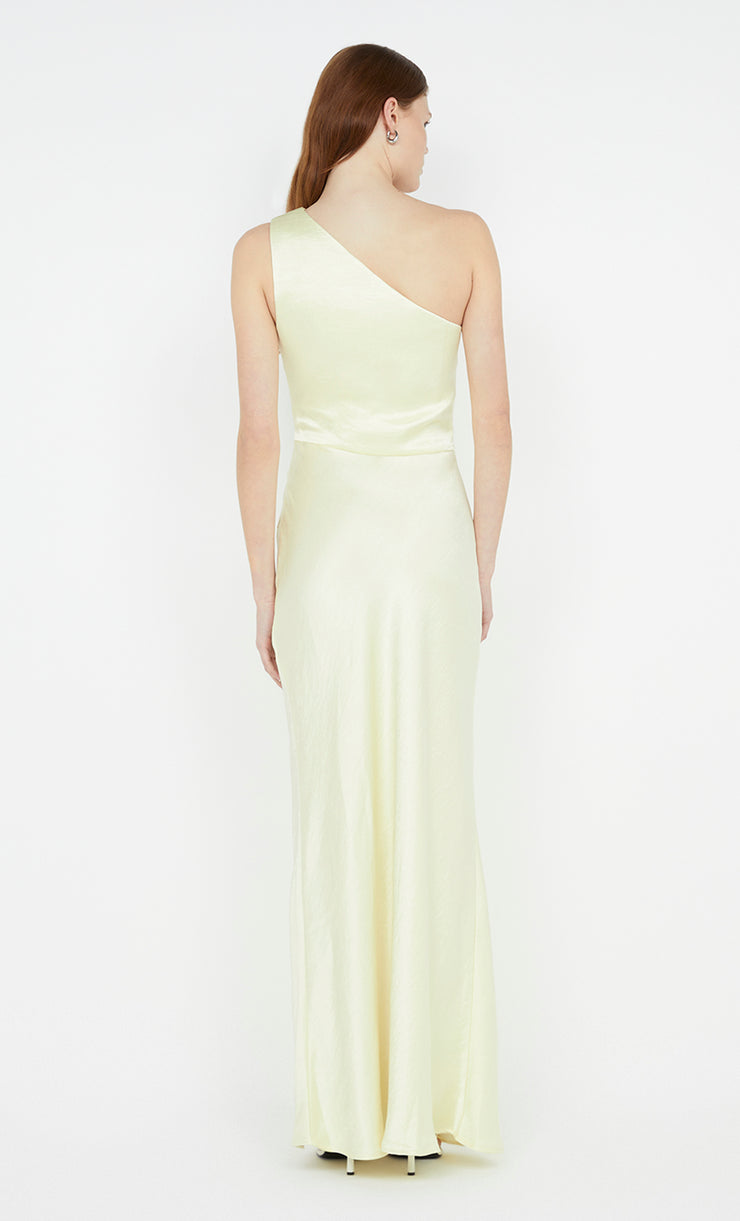 The Dreamer Asym bridesmaid Dress in Ice Yellow by Bec + Bridge