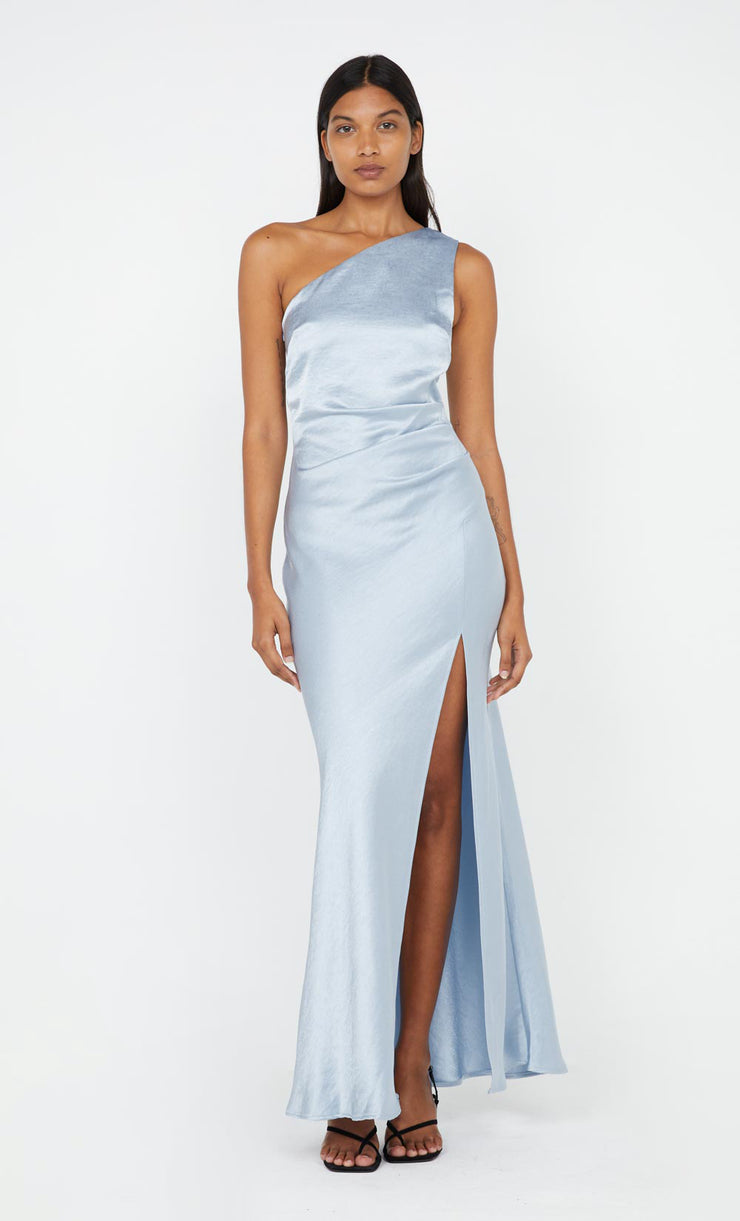 Dreamer Asym Maxi Dress in Dusty Blue by Bec + Bridge