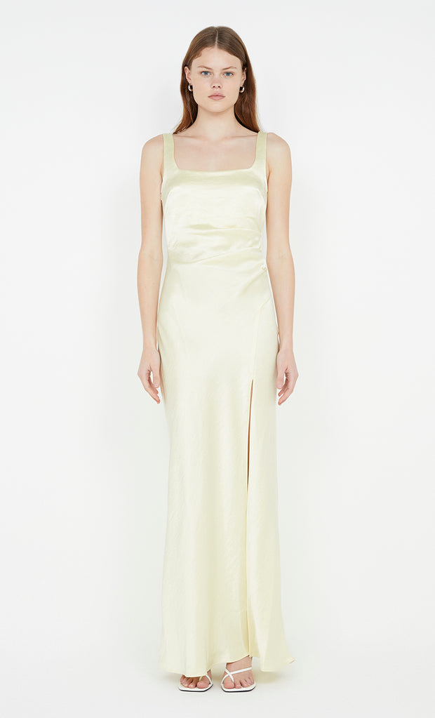 The Dreamer Square Neck Dress in Ice Yellow bridesmaid dress by Bec + Bridge