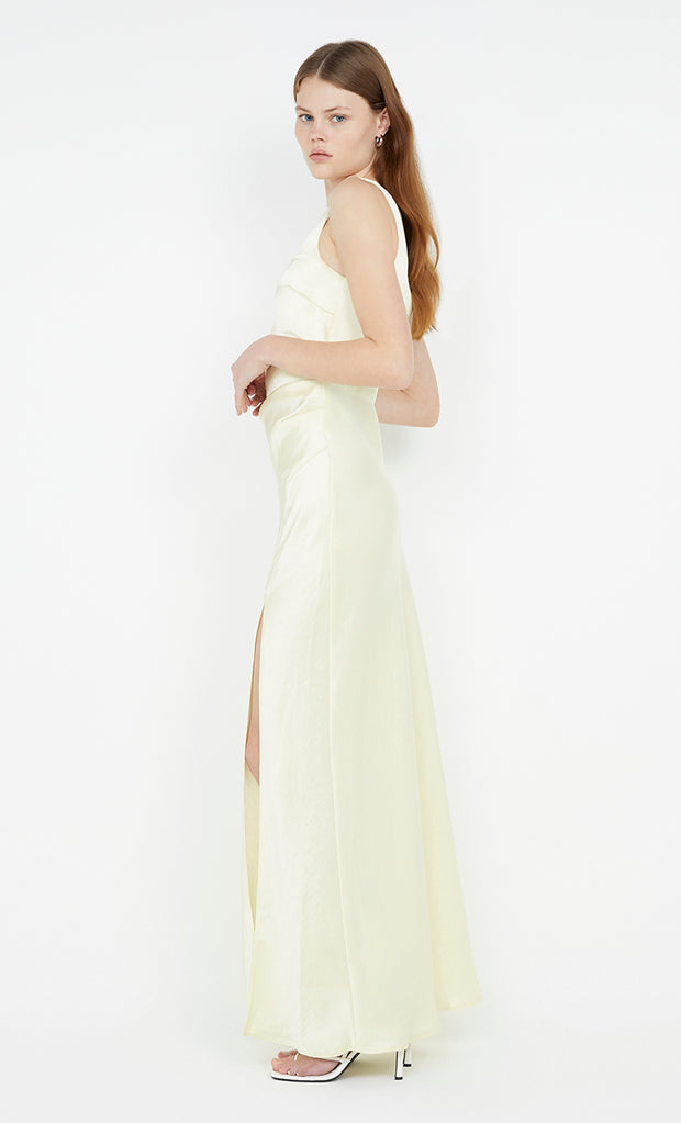 The Dreamer Square Neck Dress in Ice Yellow bridesmaid dress by Bec + Bridge