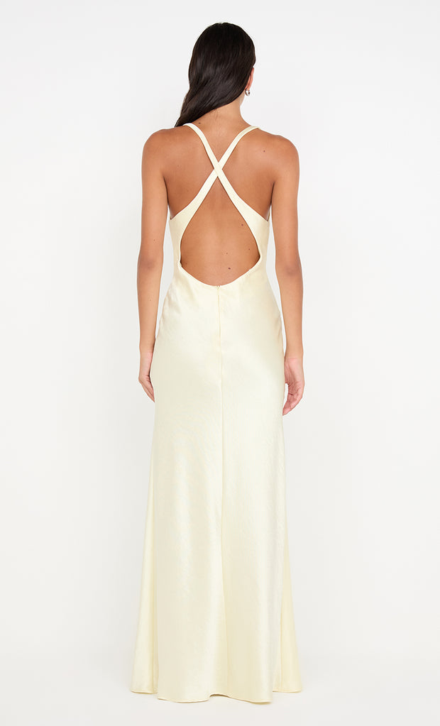 THE DREAMER V NECK DRESS - ICE YELLOW