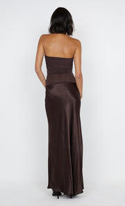 Dua Strapless Dress in Dark Chocolate by Bec + Bridge