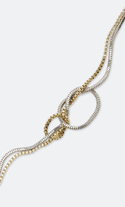 Dual Chain Knot Bracelet in Gold and Silver by Bec + Bridge