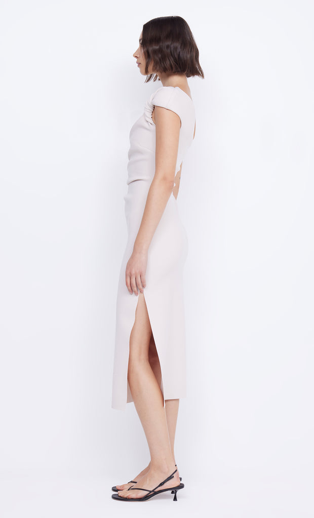 Elea Asym Midi Dress in Vanilla Bean by Bec + Bridge