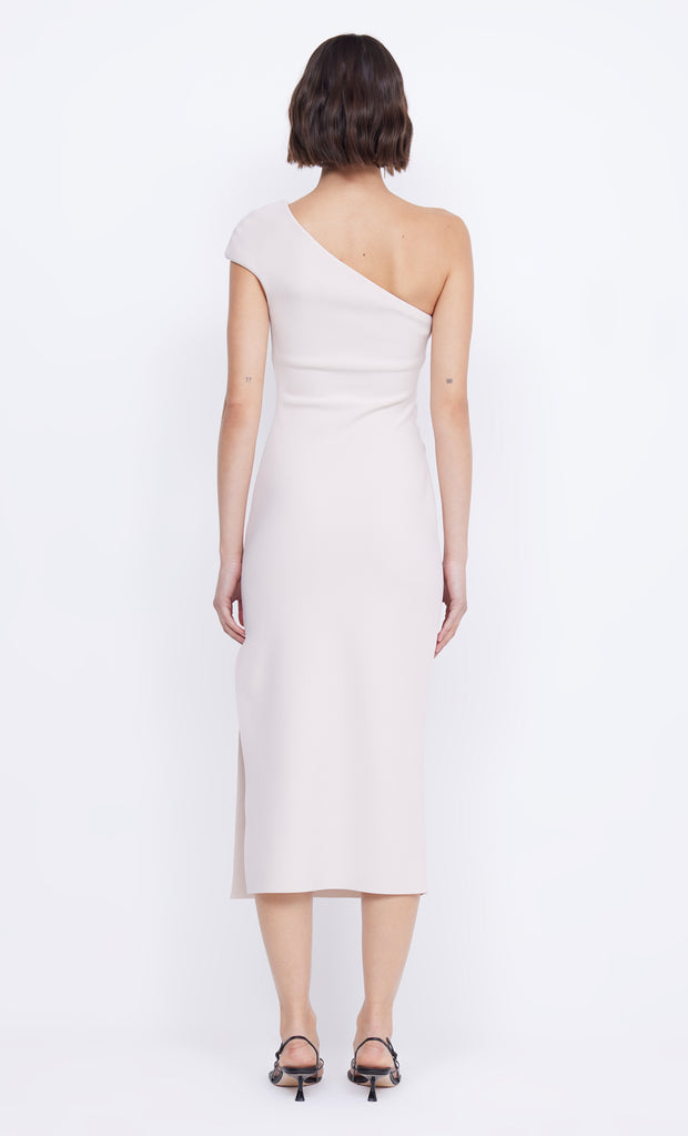 Elea Asym Midi Dress in Vanilla Bean by Bec + Bridge