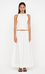 ELEANOR DRAWCORD MAXI SKIRT - IVORY