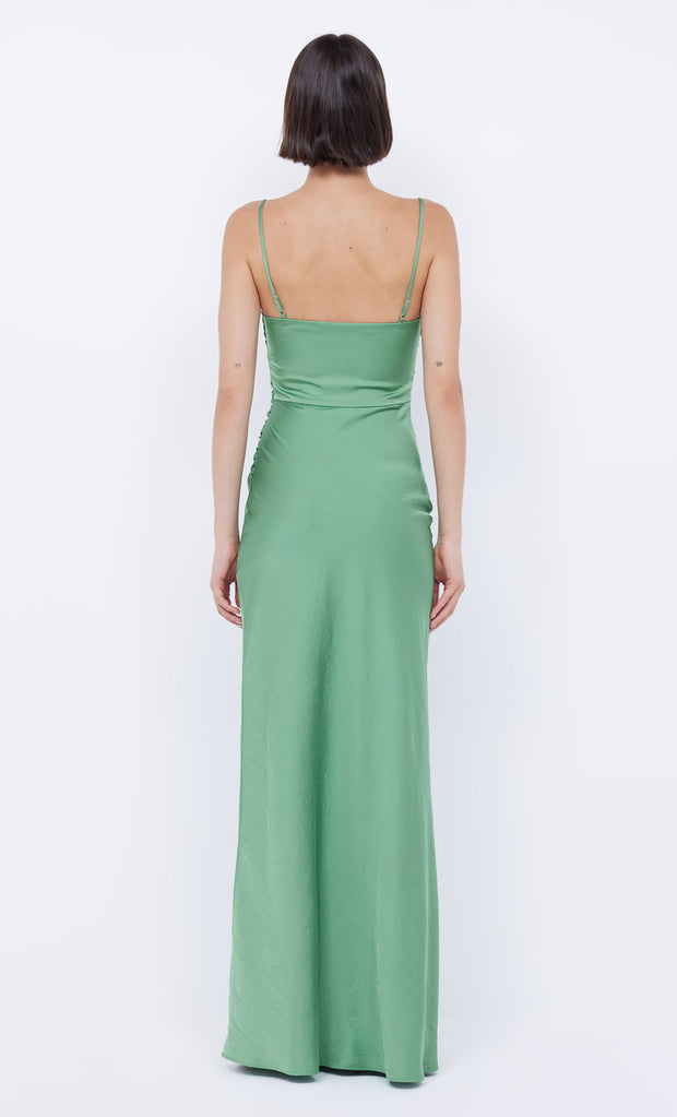 EMILIA SCOOP NECK DRESS - GREEN APPLE