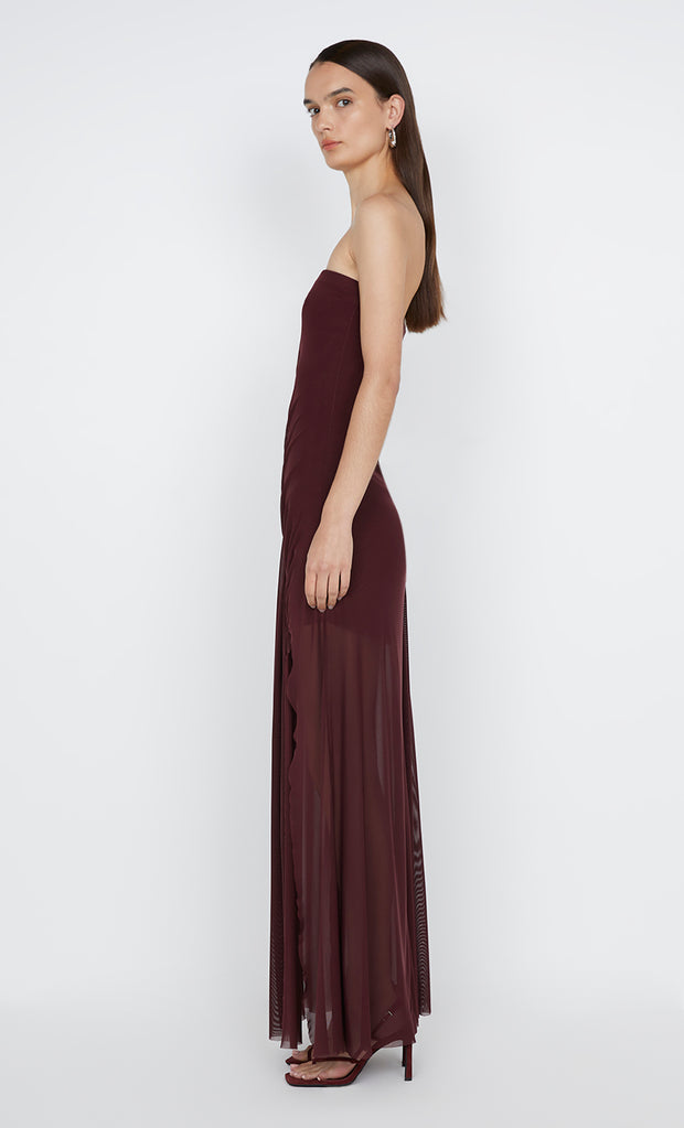 Essie Strapless Dress in Deep Plum by Bec + Bridge