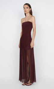 Essie Strapless Dress in Deep Plum by Bec + Bridge