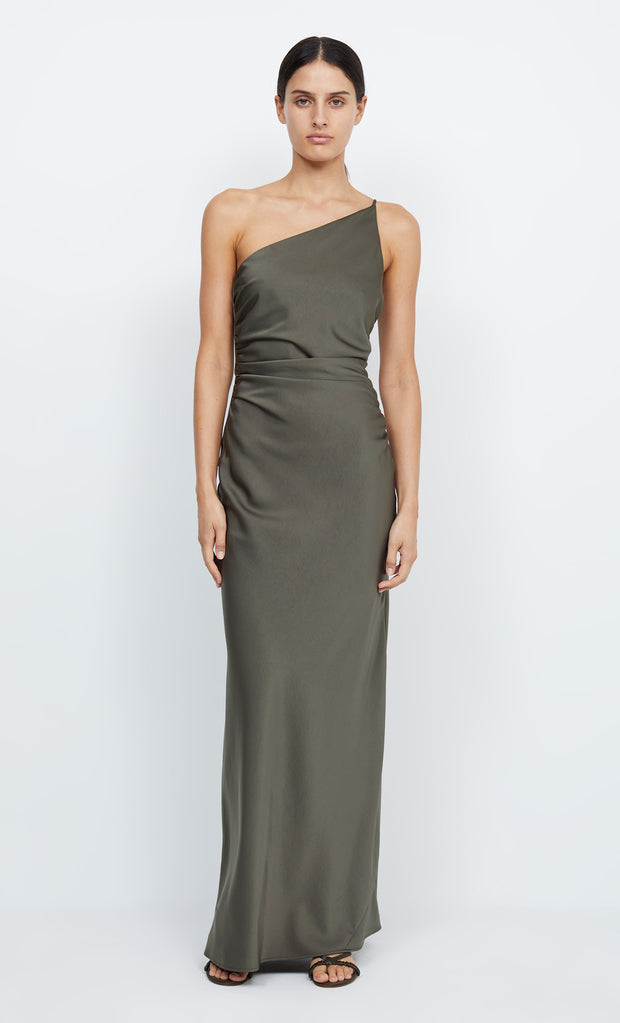 Eternity Asym One Shoulder Bridesmaid Dress in Dark Willow by Bec + Bridge