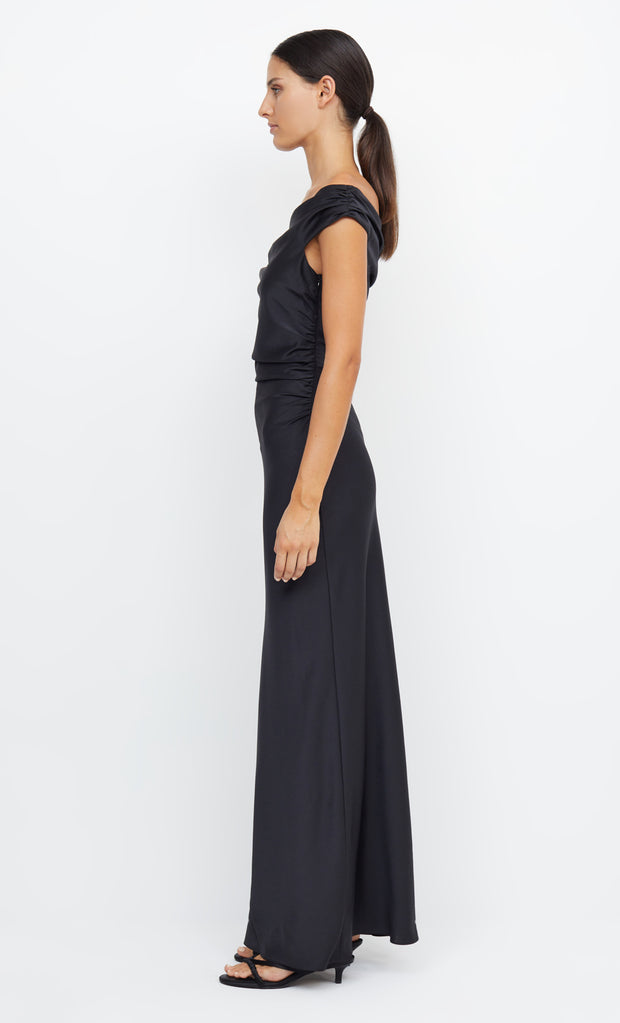 Eternity Off Shoulder Bridesmaid Formal Maxi Dress in Black by Bec + Bridge