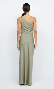 Eternity One Shoulder Eco Stretch Maxi Bridesmaid Dress in Sage by Bec + Bridge