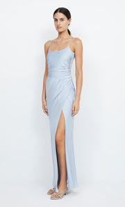 Eternity Scoop Neck Split Bridesmaid Maxi Dress in Dusty Blue by Bec + Bridge