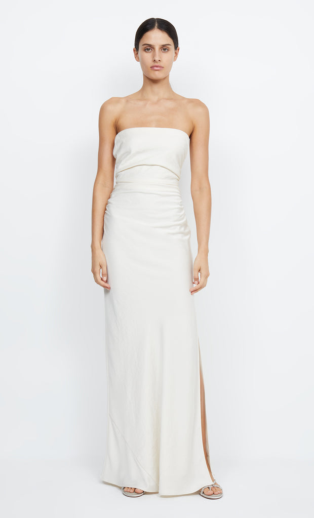 Eternity Strapless Eco Stretch Bridesmaid Dress in Cream White by Bec + Bridge