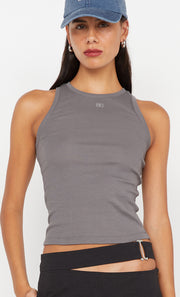 FELIX RACER TANK B+B LOGO - CHARCOAL