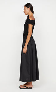 FREYA ASYM MAXI DRESS - BLACK