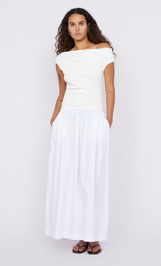 FREYA ASYM MAXI DRESS - IVORY