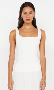 GEMMA SQUARE NECK TANK - IVORY