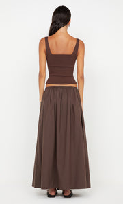 GEMMA SQUARE NECK TANK - CHOC