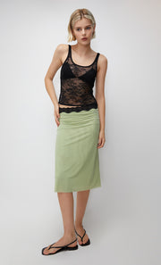 Hacie Midi Skirt in Avocado and Black by Bec + Bridge