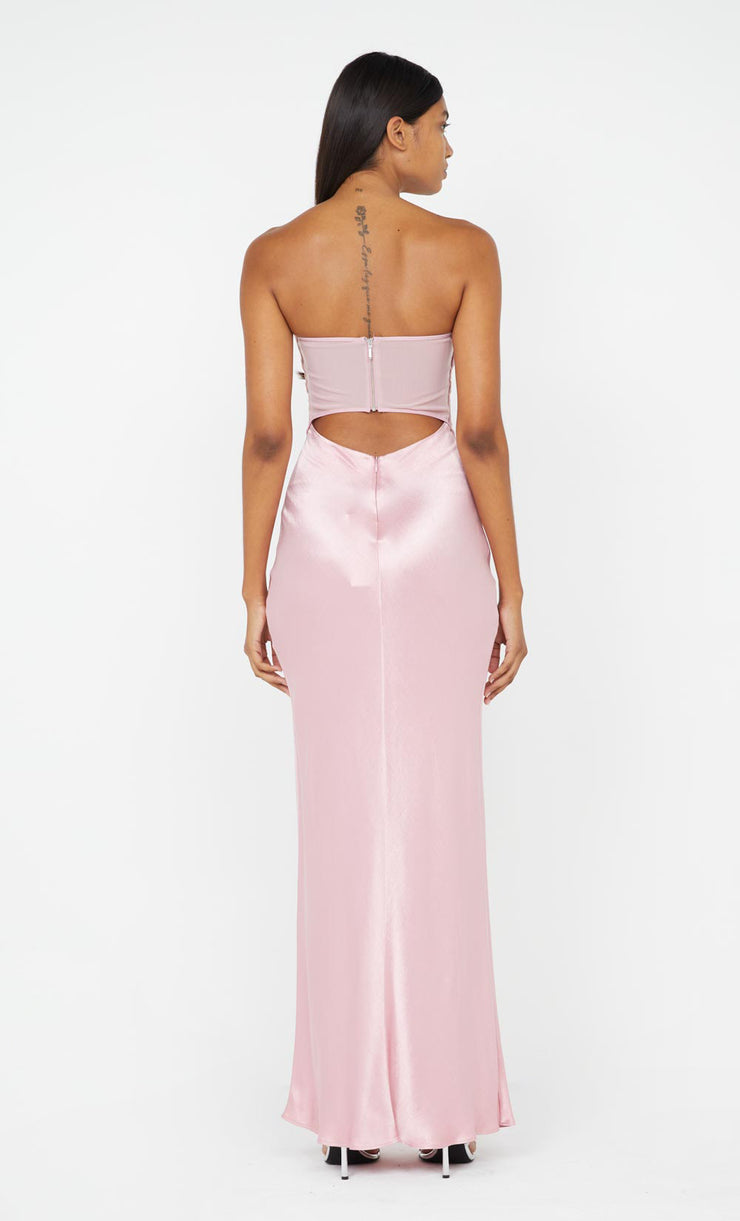 Halle Strapless Dress in Dusty Pink by Bec + Bridge