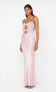 Halle Strapless Dress in Dusty Pink by Bec + Bridge