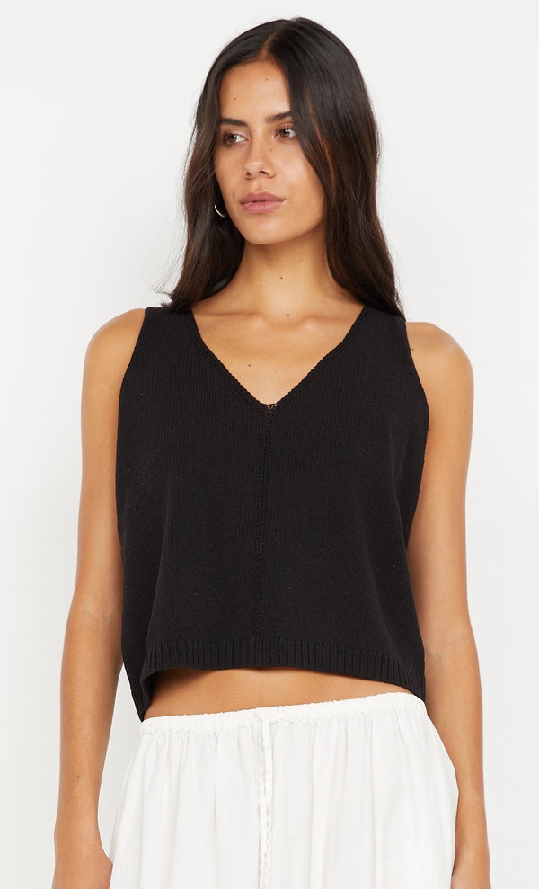 Indiana V Neck Tank in Black by Bec + Bridge