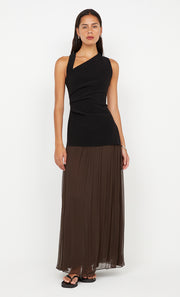 INKA MAXI SKIRT  - CHOCOLATE