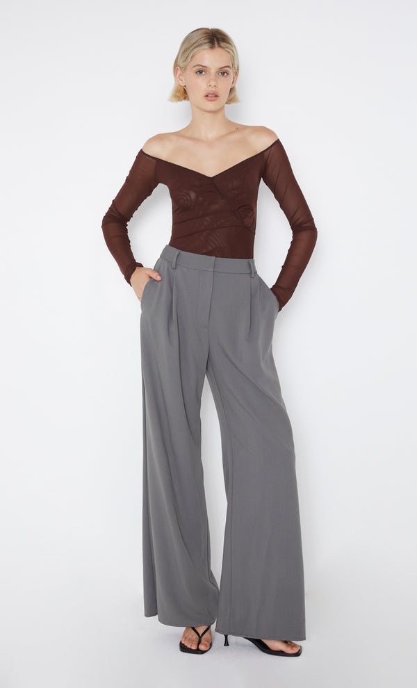 Chocolate Isadora Long Sleeve Top by Bec + Bridge