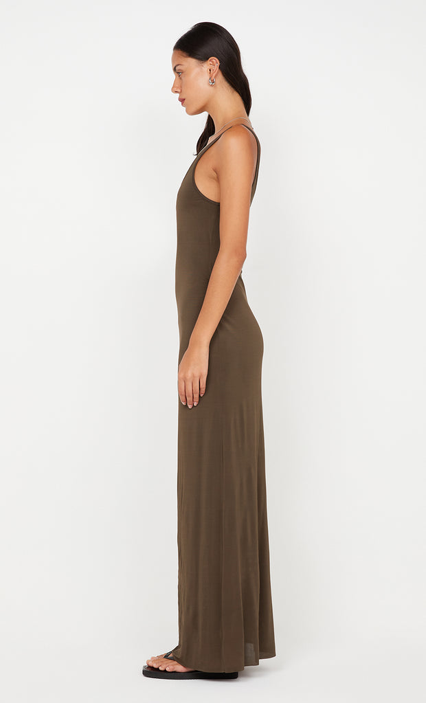 JAYDE SINGLET MAXI DRESS - TWIG