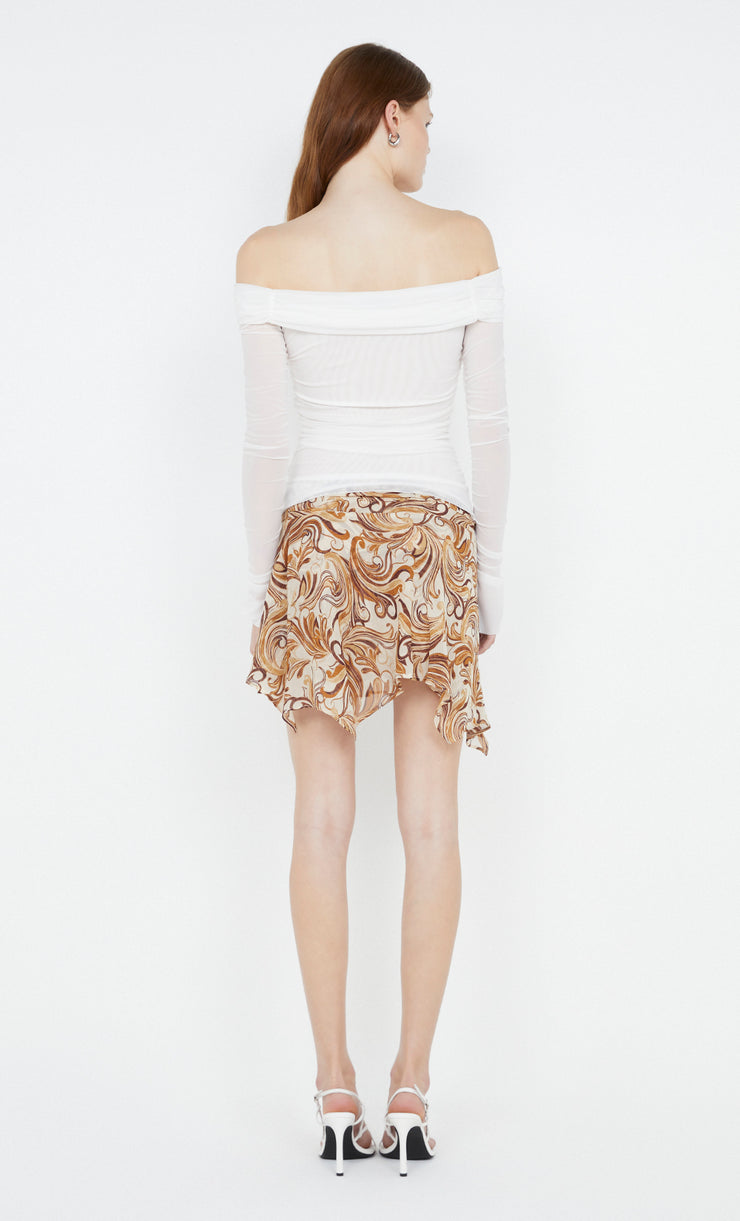 Jocelyn Asym Skirt in Cream Swirl by Bec + Bridge