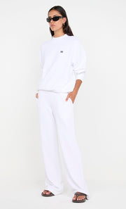 JORJA CREW JUMPER  - WHITE