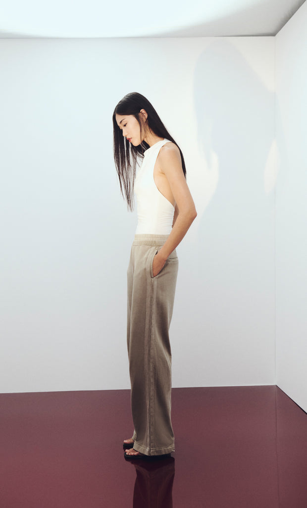 Jorja Double Waistband Pant in Taupe by Bec + Bridge