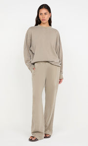 JORJA DOUBLE WAISTBAND PANT - TAUPE