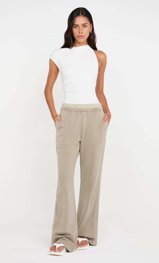 Jorja Double Waistband Pant in Taupe by Bec + Bridge