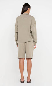 JORJA ZIP UP JUMPER  - TAUPE