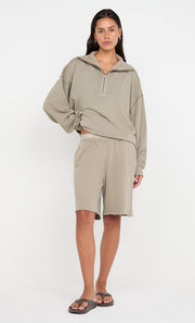 JORJA ZIP UP JUMPER  - TAUPE