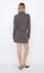 Josie Knit Mini Skirt in charcoal by Bec + Bridge