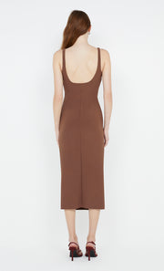 Karina Tuck Midi Dress in chocolate by Bec + Bridge