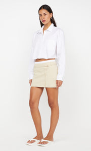 KELSI MINI SKIRT - BONE/WHITE