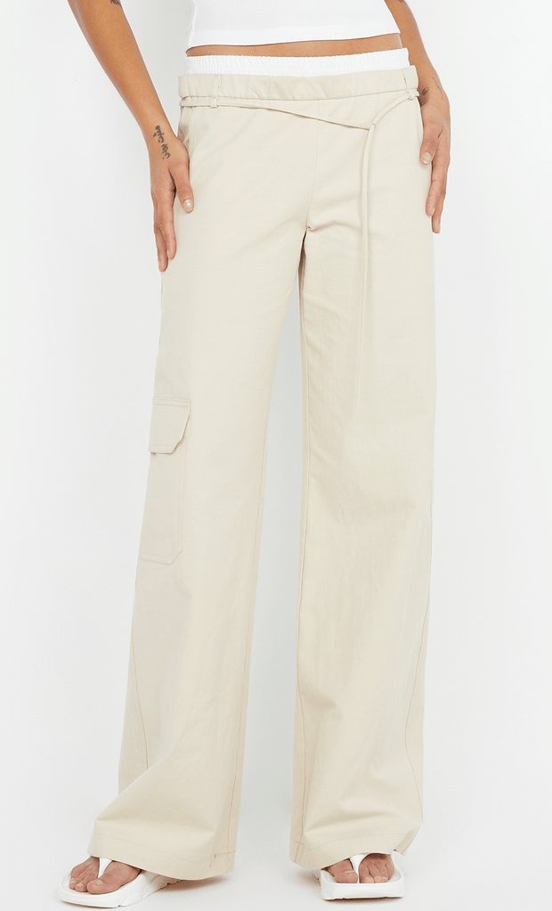 Kelsi Pocket Pant in Bone and White by Bec + Bridge